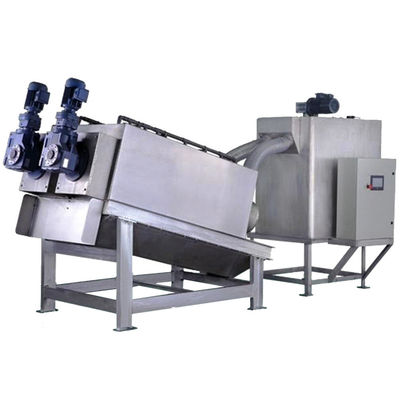 SS304 van de de Modder het Ontwaterende Machine van de schroefpers van het de Modderdehydratatietoestel Systeem 10-5000M3/D